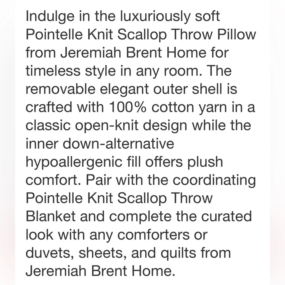 JEREMIAH BRENT NWT cotton knitted pointelle lumbar accent pillow -brown -20x12 - Picture 9 of 11